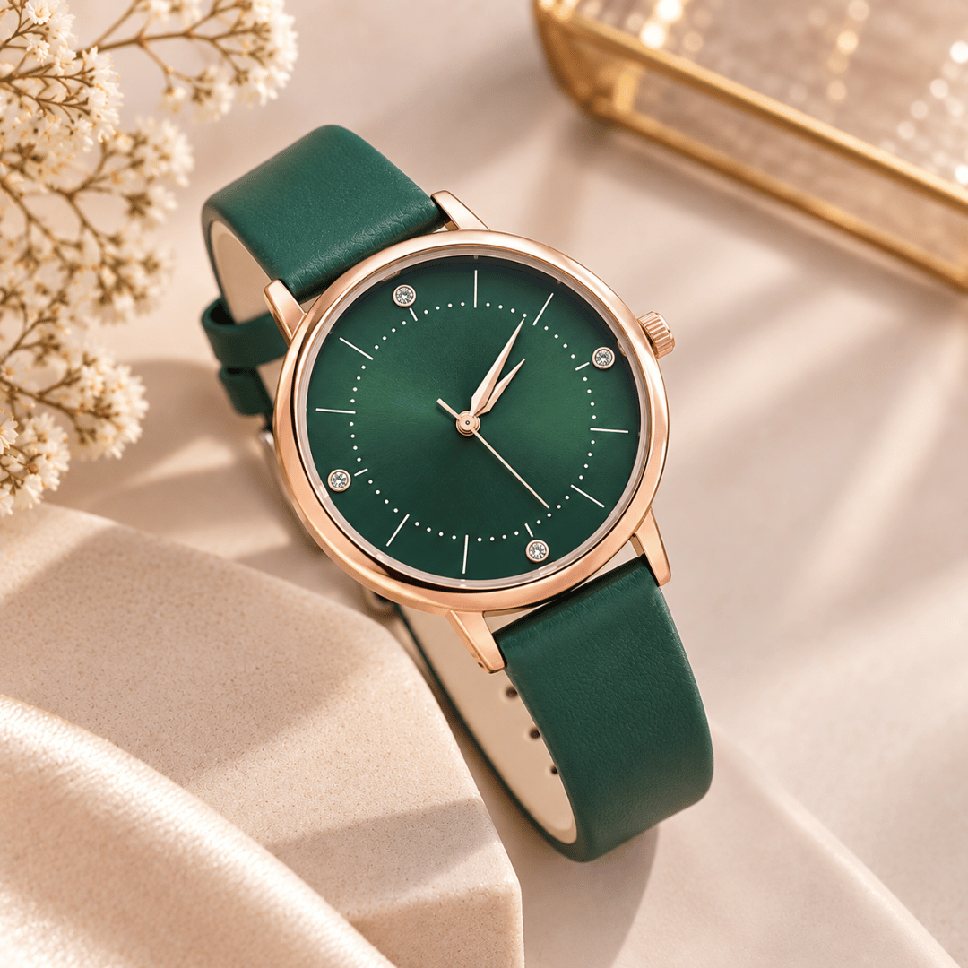 Stylish Women’s Analog Watch with Leather Belt | Elegant Wrist Watch for Girls & Ladies