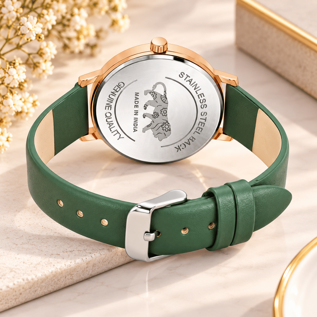 Stylish Women’s Analog Watch with Leather Belt | Elegant Wrist Watch for Girls & Ladies